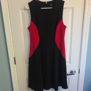 Tommy Hilfiger Black and Red A Line Fit N Flare Dress